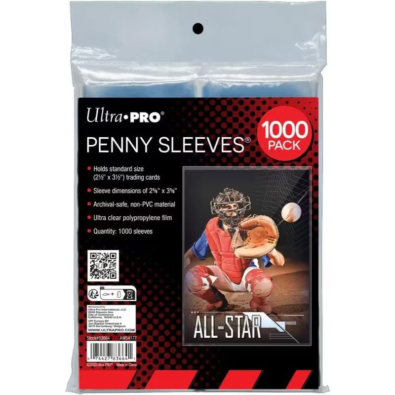 ULTRA PRO 10X 100 Pochettes Souple Penny Sleeves - un total de 1000 Pochettes Ultra Pro